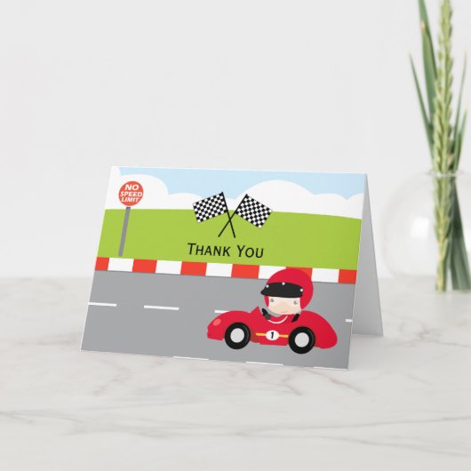 Racecar bedankt je verjaardag (Voorkant)