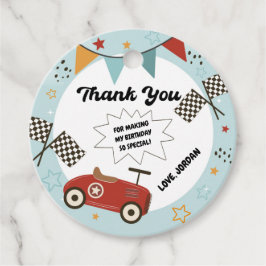 Racecar Birthday Circle Dank u Label