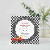 Racecar Birthday Kaart (Staand voorkant)