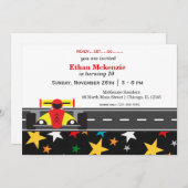 Racecar Birthday Kaart (Voorkant / Achterkant)