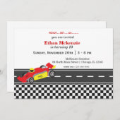 Racecar Birthday Kaart (Voorkant / Achterkant)