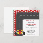 Racecar Birthday Kaart (Voorkant / Achterkant)