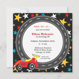 Racecar Birthday Kaart