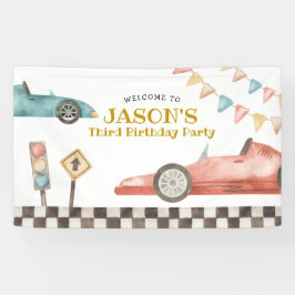 Racecar Birthday Large Banner
