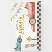 Racecar Birthday Large Banner (Verticaal)