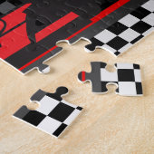 Racecar Design Jigzaag Puzzle Legpuzzel (Zijkant)
