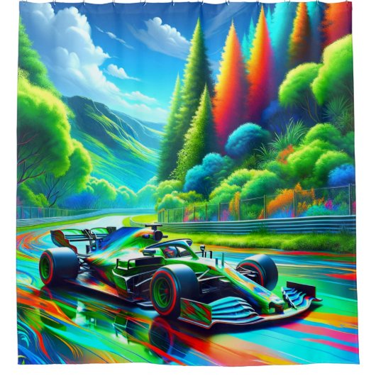 Racecar Douchegordijn (Voorkant)