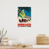 Racecar Kunst Monaco Racing Poster 1932 Print (Keuken)