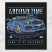 Racecar _ Motor 13 Wijn Etiket (Enkel label)