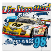 Racecar _ Motor 1 Perfect Poster (Voorkant)