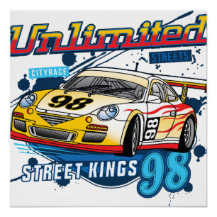 Racecar _ Motor 1 Perfect Poster