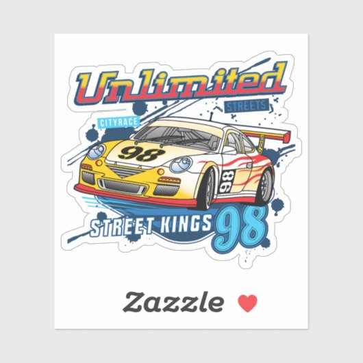 Racecar _ Motor 1 Sticker (Vel)