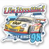 Racecar _ Motor 1 Sticker (Voorkant)