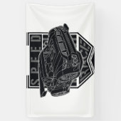 Racecar _ Motor 2 Spandoek (Verticaal)