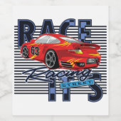 Racecar _ Motor 7 Wijn Etiket (Enkel label)