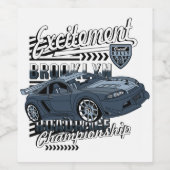 Racecar _ Motor Wijn Etiket (Enkel label)