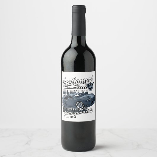 Racecar _ Motor Wijn Etiket (Voorkant)