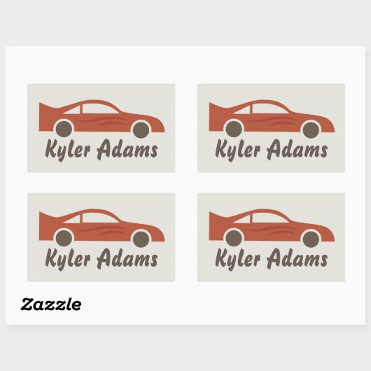 Racecar naam label (Vel)