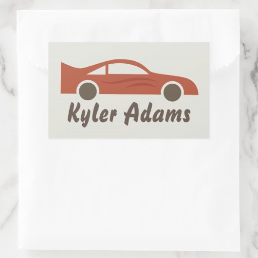 Racecar naam label (Tas)