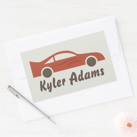 Racecar naam label (Envelop)