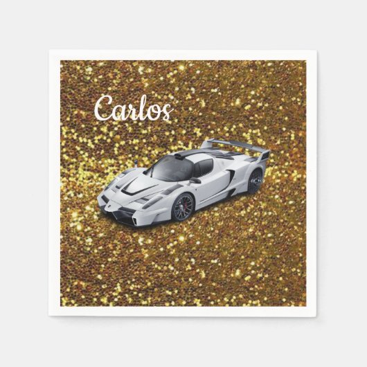 Racecar Paper Napkins Servet (Voorkant)