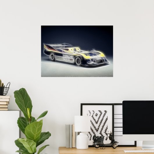 Racecar Poster (Thuiskantoor)