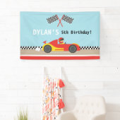 Racecar Racer Boys Birthday Party Personalized Spandoek (Insitu)