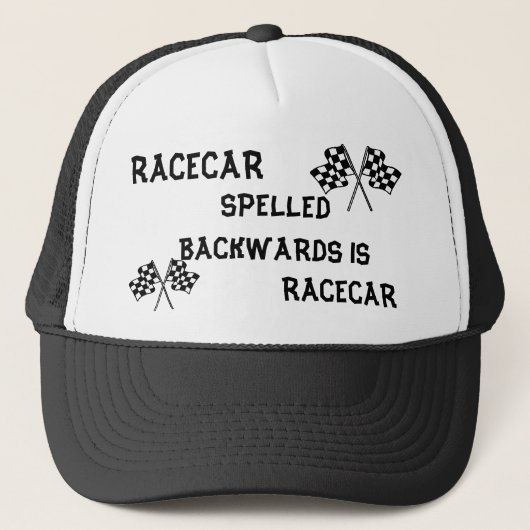 RACECAR SPELLED BACKWARW PET (Voorkant)