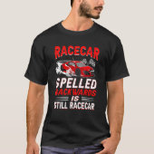 Racecar Spelling Race Track Pit Crew T-shirt (Voorkant)