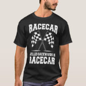 Racecar Spelling Race Track Pit Crew T-shirt (Voorkant)