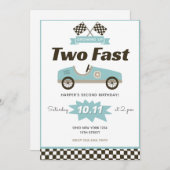 Racecar twee: een snelle uitnodiging voor een dag (Voorkant / Achterkant)
