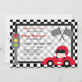 Racecar-verjaardag Kaart (Voorkant)