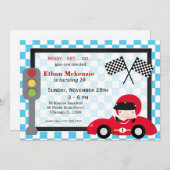 Racecar-verjaardag Kaart (Voorkant / Achterkant)