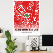Racecourse Ground Poster - Home of Wrexham AFC (Thuiskantoor)
