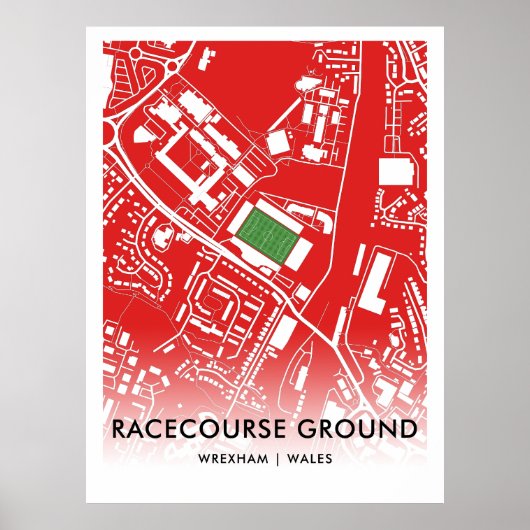Racecourse Ground Poster - Home of Wrexham AFC (Voorkant)