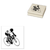 Racecyclist Rubberstempel (Gestempeld)