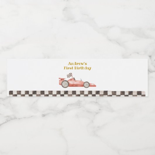 Racefabels voor flesjes met autowater waterfles etiket (Enkel label)