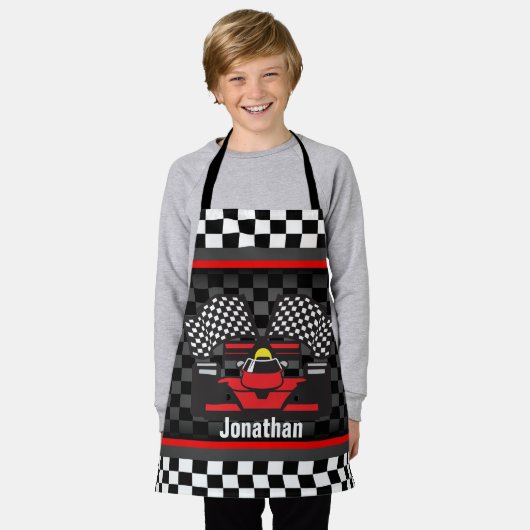 Racefabriceerontwerp Schort (Gedragen)