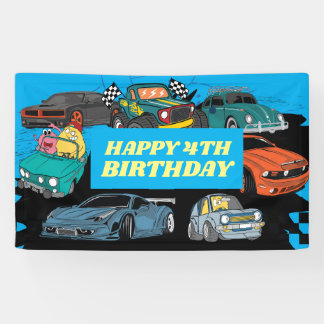 Racefeedbackdrop, surffeest, auto spandoek