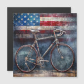 racefietel op acryl - amerikaanse achtergrond (Voorkant / Achterkant)