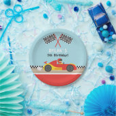 Racefietsen voor racestralen papieren bordje (Feest)