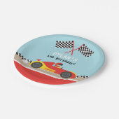 Racefietsen voor racestralen papieren bordje (Gekanteld)