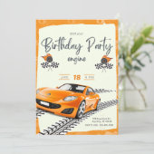 Racefietsje Birthday Invitation Kaart (Staand voorkant)