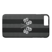 Raceflakken ontwerpen op Stripes Carbon Style Case-Mate iPhone Case (Achterkant (Horizontaal))