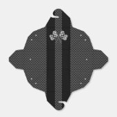 Raceflakken op stripes Carbon Fiber-achtige stijl Bedankdoosjes (Uitgevouwen)