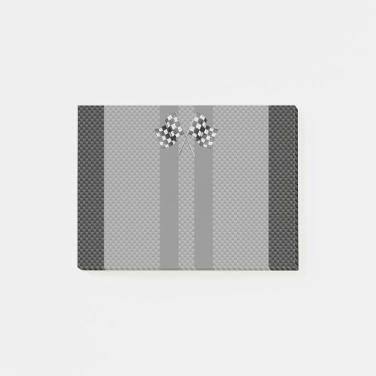 Raceflakken op stripes Carbon Fiber-achtige stijl Post-it® Notes (Voorkant)