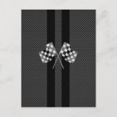 Racefluiken in koolstofvezelstijldecor briefkaart (Voorkant)