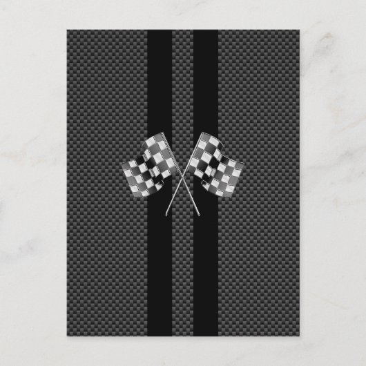 Racefluiken in koolstofvezelstijldecor briefkaart (Voorkant)