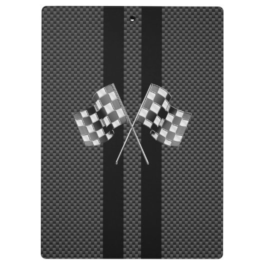 Racefluiken in koolstofvezelstijldecor klembord (Achterkant)