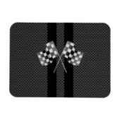 Racefluiken in koolstofvezelstijldecor magneet (Horizontaal)